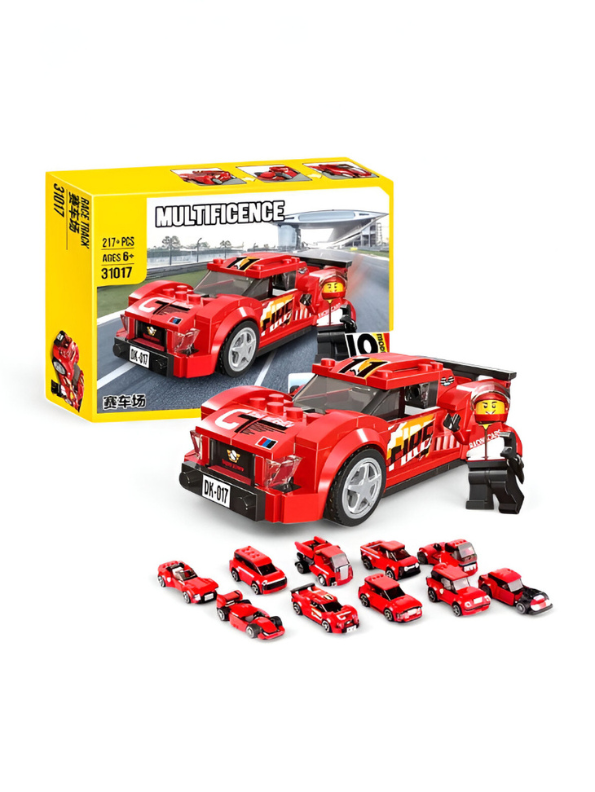 Architect Multificence Building Blocks Set – DIY Educational Toys for Kids & Teens 217+PCS | Cars, Planes, Trucks & Creativity Bricks Red TV5573.