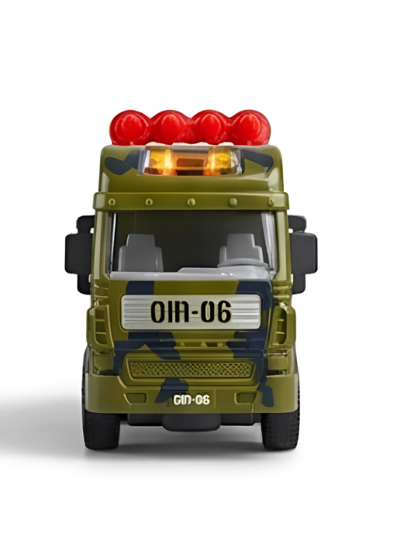 Army Missile Launcher Truck Toy | Camouflage Military Vehicle with Movable Rocket Rack | Combat Battle Toy Car for Boys & Girls TV6118.