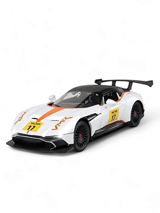 Aston Martin Vulcan Model Metal Diecast Car - White Scale 1:22 (T-M-16) - Toyloft