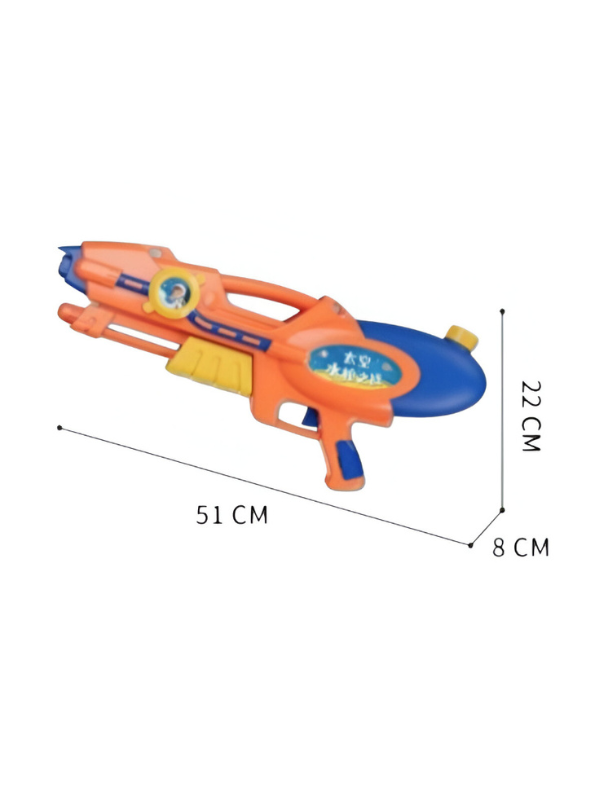 Astronaut Space Adventure Water Gun Toy – High-Pressure Squirt Gun Toy Orange LMI14358.