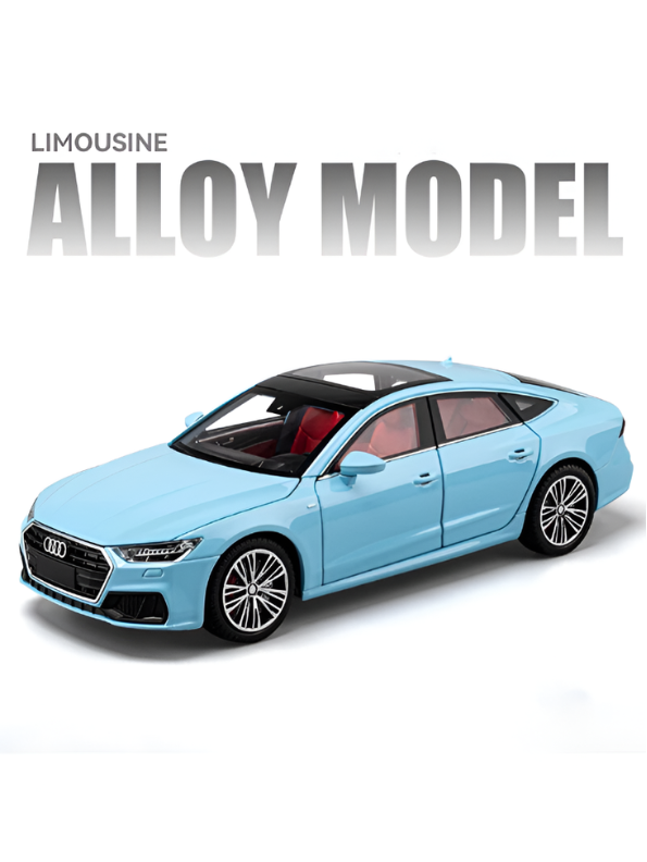 Audi A7 Alloy Diecast Car Model | Blue 1:24 Scale Premium Metal Collectible Toy Car with Opening Doors TV6181