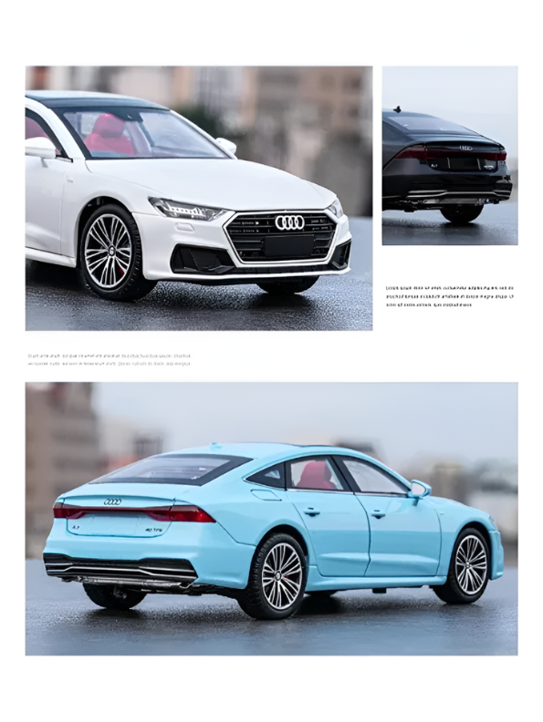 Audi A7 Alloy Diecast Car Model | Blue 1:24 Scale Premium Metal Collectible Toy Car with Opening Doors TV6181