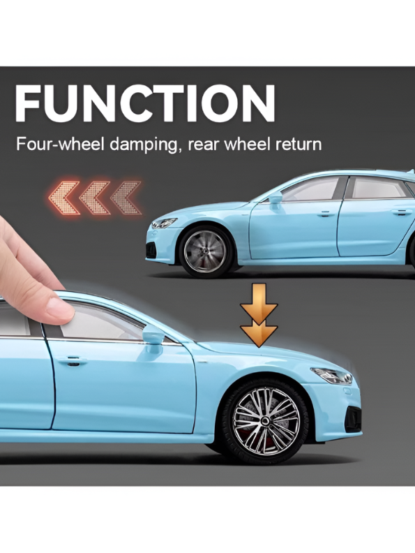 Audi A7 Alloy Diecast Car Model | Blue 1:24 Scale Premium Metal Collectible Toy Car with Opening Doors TV6181