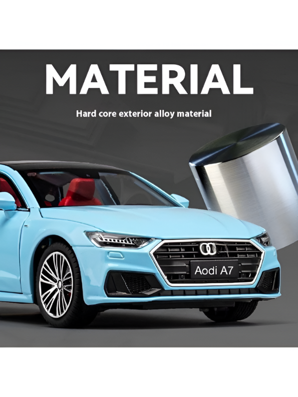 Audi A7 Alloy Diecast Car Model | Blue 1:24 Scale Premium Metal Collectible Toy Car with Opening Doors TV6181