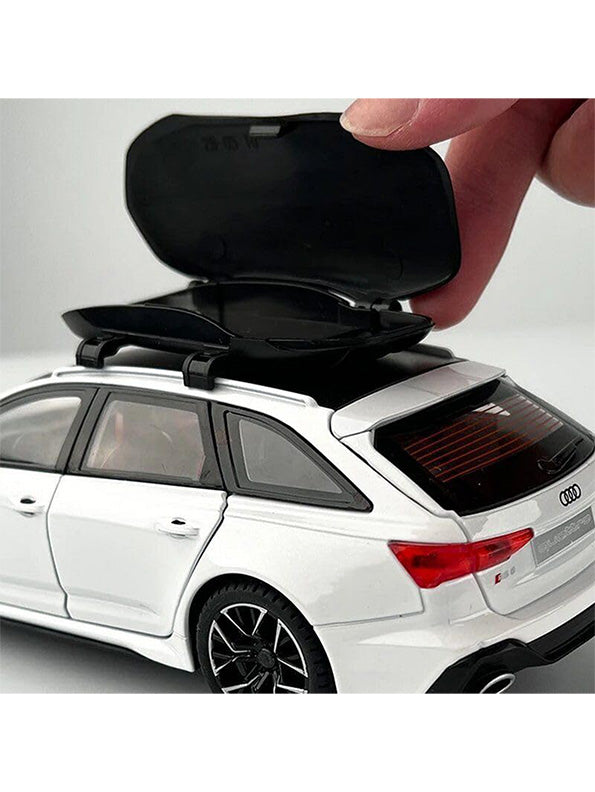 Audi RS6 Avant Model 1:24 Scale Diecast Car - White Metal Collectible | MD-O-24