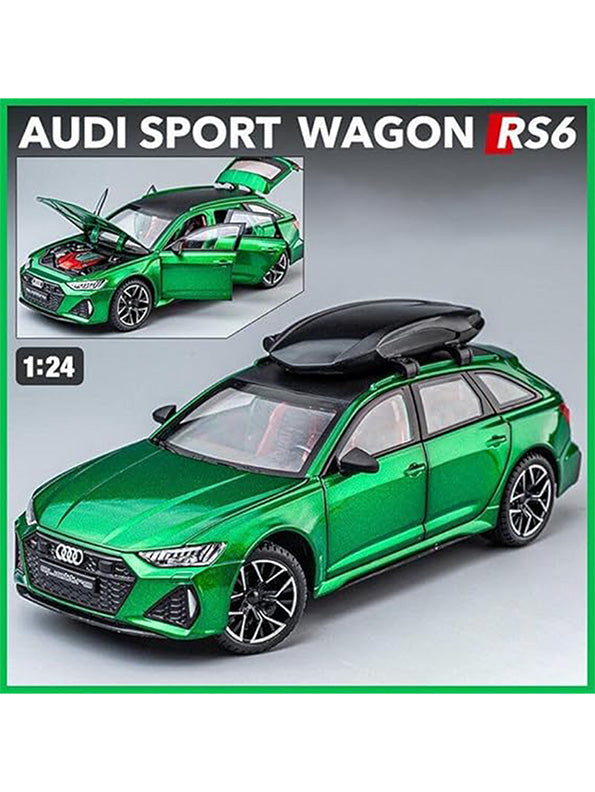 Audi RS6 Avant Model 1:24 Scale Diecast Car - Green Metal Collectible | MD-O-24