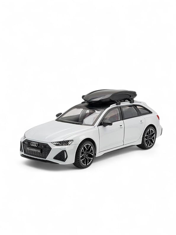 Audi RS6 Avant Model 1:24 Scale Diecast Car - White Metal Collectible | MD-O-24