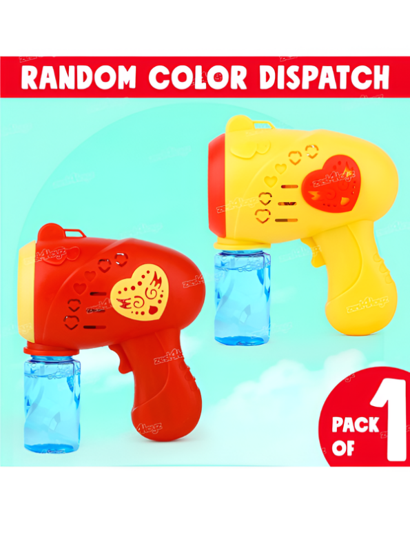 Automatic Bubble Gun Toy with Type-C Fast Charging, Leak-Proof Design & Bubble Solution for Kids LMI16882