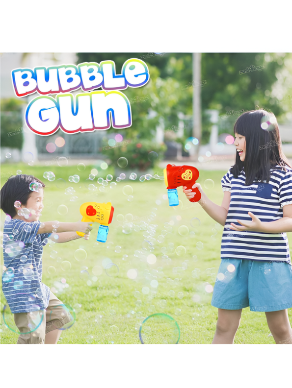 Automatic Bubble Gun Toy with Type-C Fast Charging, Leak-Proof Design & Bubble Solution for Kids LMI16882