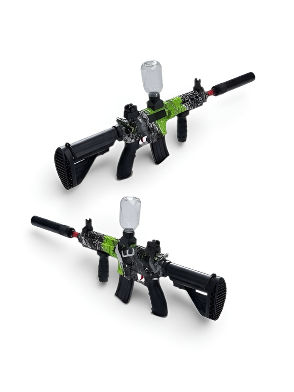 Automatic Crystal Water Bead Toy Assault Rifle – Tactical Splatter Gun with Extended Barrel & Hopper