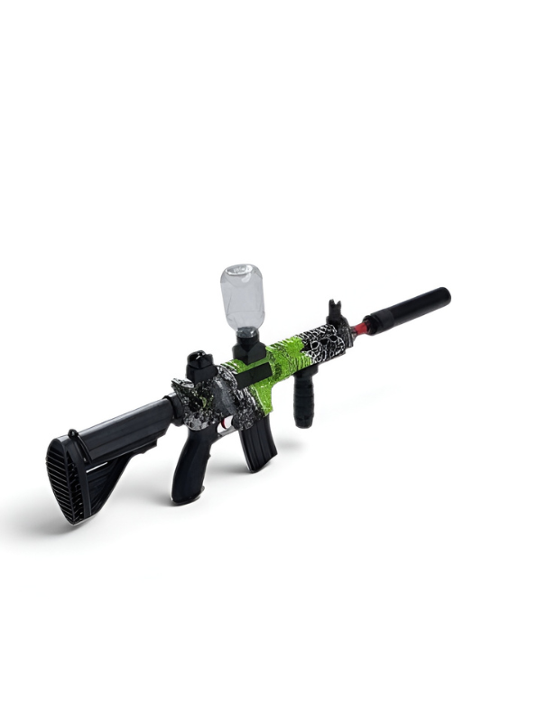 Automatic Crystal Water Bead Toy Assault Rifle – Tactical Splatter Gun with Extended Barrel & Hopper