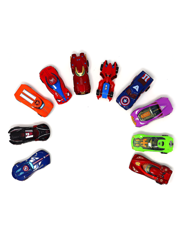 AvengerWheels - 10 Piece Marvel Superhero Metal Alloy Vehicle Collection | Pullback Kids Gift LMI9731.