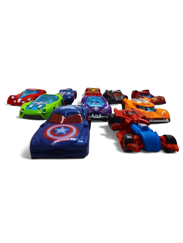 AvengerWheels - 10 Piece Marvel Superhero Metal Alloy Vehicle Collection | Pullback Kids Gift LMI9731.