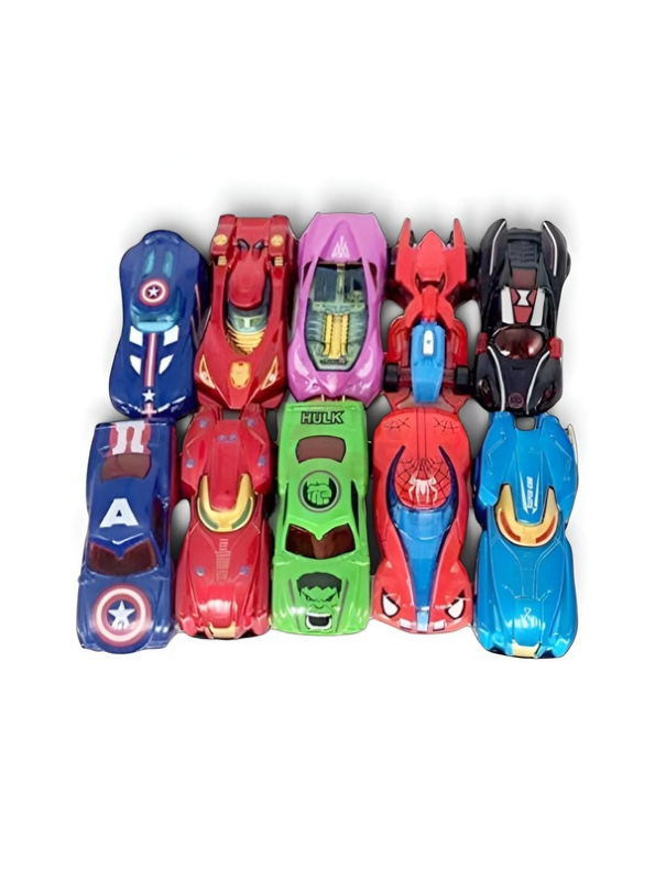 Avengers 4 Superhero Imitation Alloy Toy Car Set – 1/42 Scale Mini Vehicle Multipack for Kids LMI9371