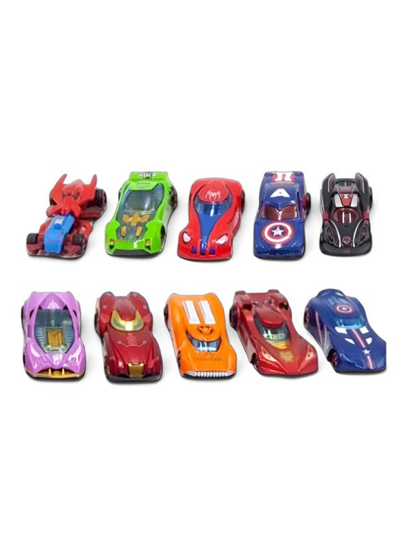 Avengers 4 Superhero Imitation Alloy Toy Car Set – 1/42 Scale Mini Vehicle Multipack for Kids LMI9371