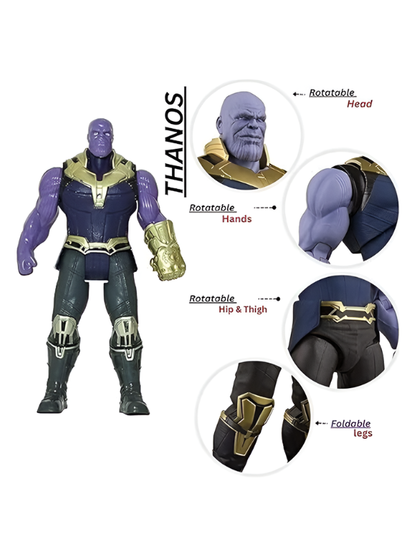 Avengers Endgame 3-Piece Superhero Action Figure Set Featuring Spider-Man, Thor & Thanos Collectible Toys TV627