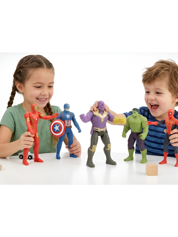Avengers Endgame 3-Piece Superhero Action Figure Set Featuring Spider-Man, Thor & Thanos Collectible Toys TV627