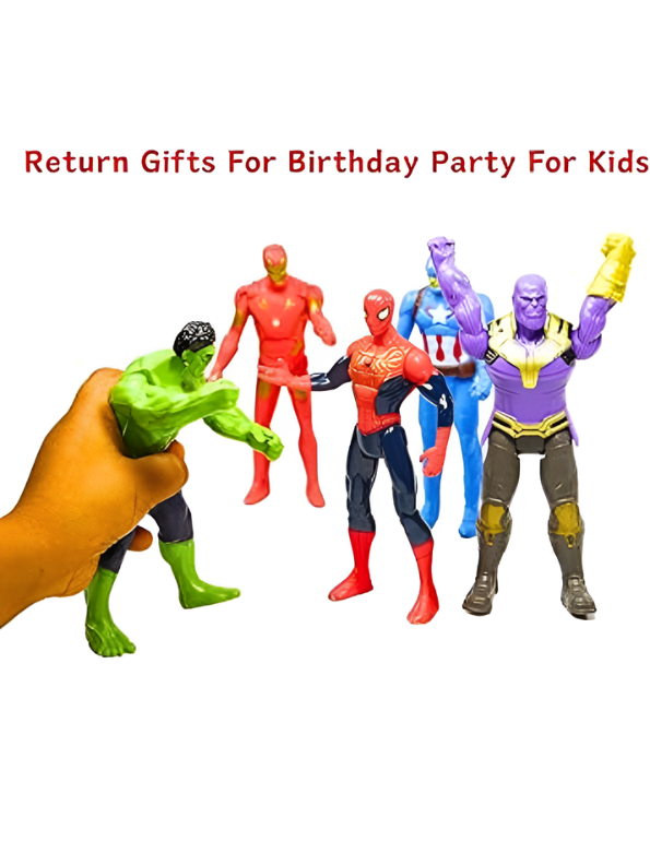 Avengers Endgame Action Figure Set - 4-Piece Superhero Collection with Iron Man, Hulk, Spider-Man & Thanos TV7358
