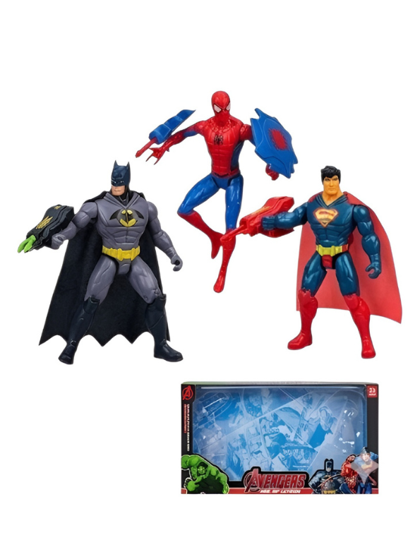 Avengers Hero Alliance 3-Pack: Batman, Superman & Spider-Man Action Figures MD2968.