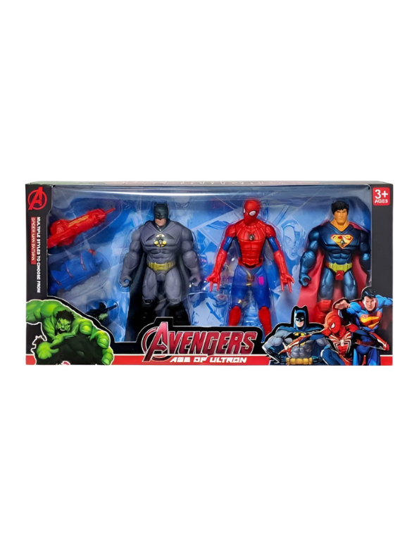 Avengers Hero Alliance 3-Pack: Batman, Superman & Spider-Man Action Figures MD2968.