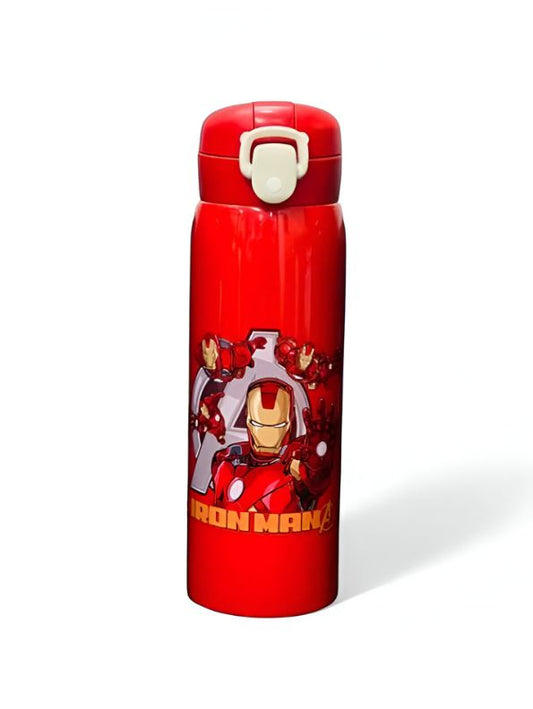 IronSip - Avengers Theme Sipper Bottle – Stainless Steel & Leakproof 500ml Push Button with Lock  NOV8336.