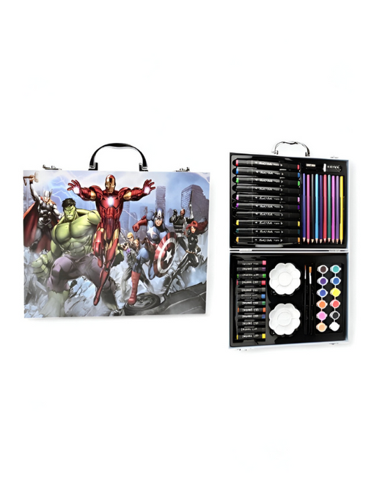 Avengers 50-Piece Art & Coloring Kit | Marvel Superhero Briefcase with Art Supplies | Back to School Gift for Boys NOVHBC-188308.