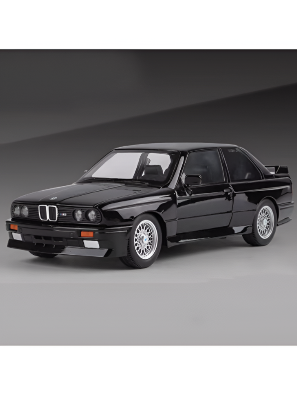 BMW M3 E30 Diecast Model Car | Black 1:24 Scale Collectible Replica Alloy Car MD581.