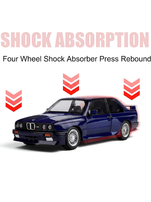 BMW M3 E30 Diecast Model Car | Blue 1:24 Scale Collectible Replica Alloy Car MD581.