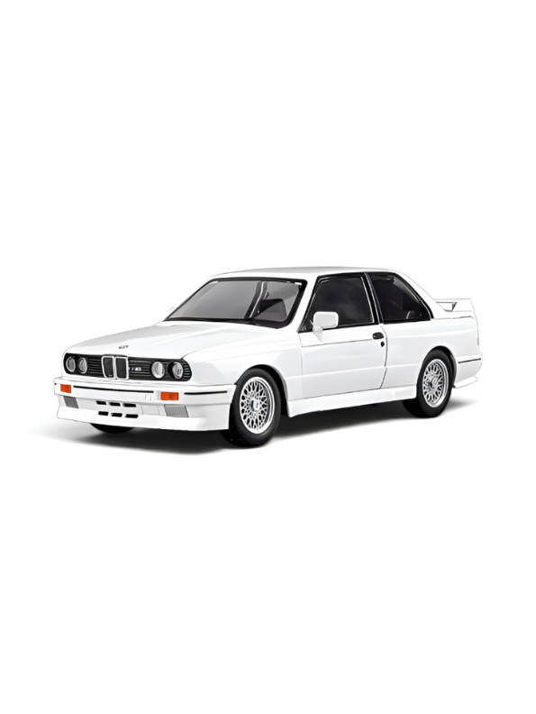BMW M3 E30 Diecast Model Car | White 1:24 Scale Collectible Replica Alloy Car MD581.