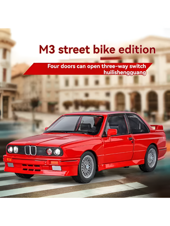 BMW M3 E30 Diecast Model Car | 1:24 Scale Collectible Replica Alloy Car MD581.