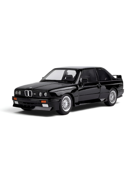 BMW M3 E30 Diecast Model Car | Black 1:24 Scale Collectible Replica Alloy Car MD581.