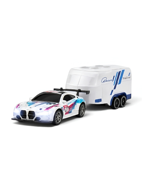 BMW M4 GT3 RC Drift & Racing Car with Trailer & Acrylic Display Box (2.4GHz) MD570