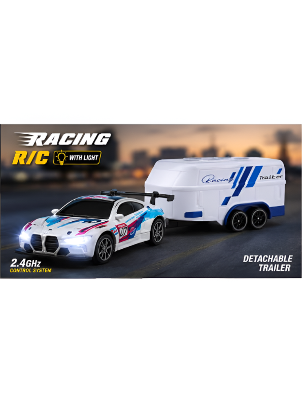 BMW M4 GT3 RC Drift & Racing Car with Trailer & Acrylic Display Box (2.4GHz) MD570