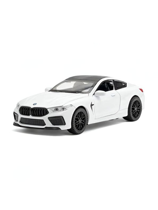 White - BMW M8 Diecast Car – Fun, Durable & Realistic Metal Toy Vehicle for Boys and Girls – Premium Miniature Car Model Scale 1:32 TZ-OS1564.
