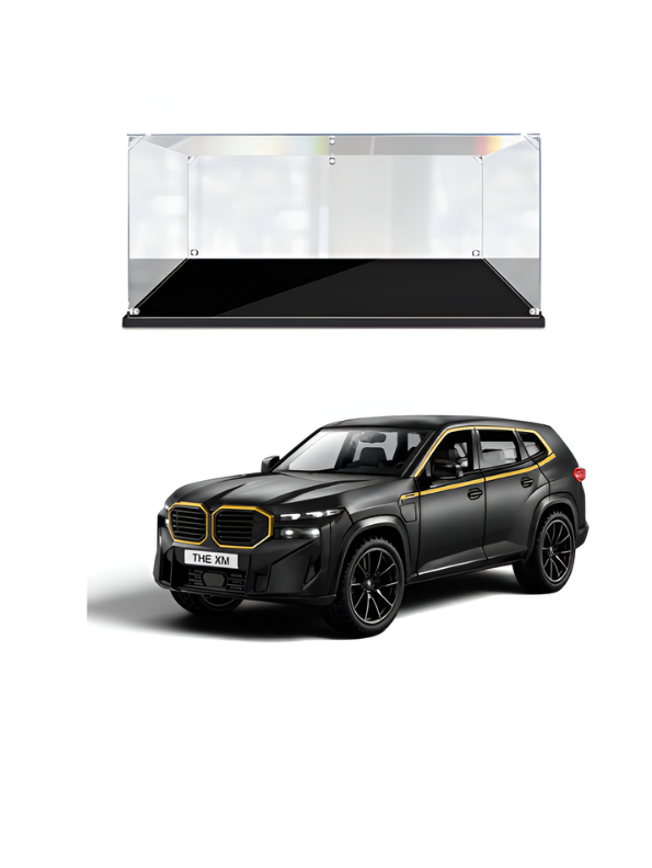 BMW XM Diecast Metal Toy Car Model 1:32 Scale Black Alloy Model Car with Acrylic Display Box MD27