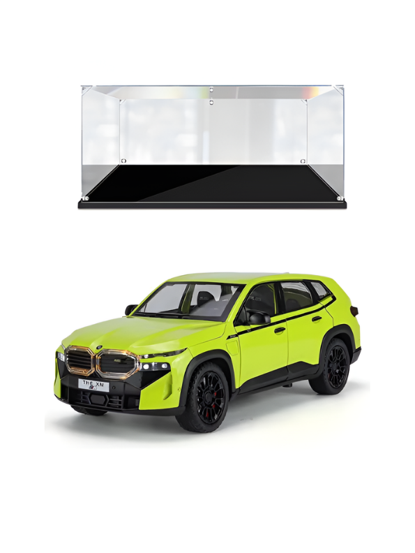 BMW XM Diecast Metal Toy Car Model 1:32 Scale Green Alloy Model Car with Acrylic Display Box MD27