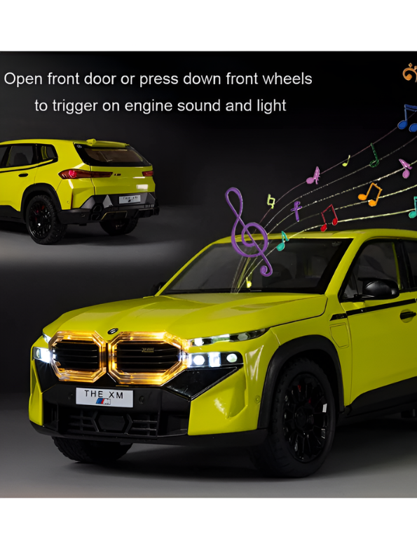 BMW XM Diecast Metal Toy Car Model 1:32 Scale Green Alloy Model Car with Acrylic Display Box MD27