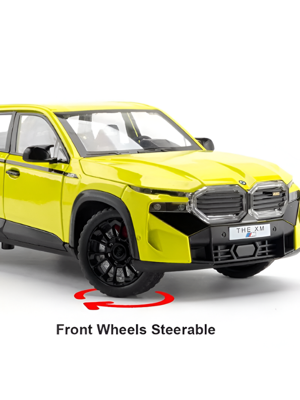 BMW XM Diecast Metal Toy Car Model 1:32 Scale Green Alloy Model Car with Acrylic Display Box MD27