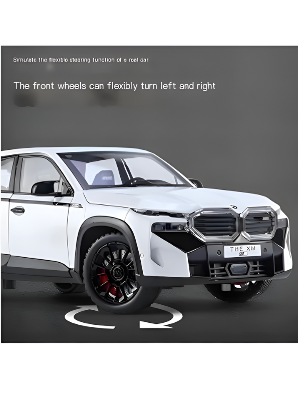 BMW XM Diecast Metal Toy Car Model 1:32 Scale White Alloy Model Car with Acrylic Display Box MD27