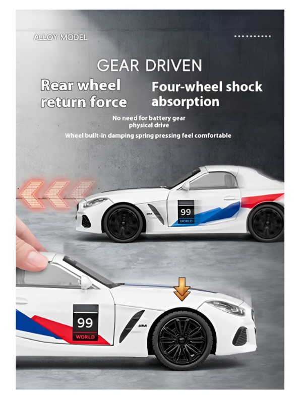 BMW Z4 Diecast Alloy Model Car 1:24 Scale Collectible Vehicle – Premium Metal Car Model MD599