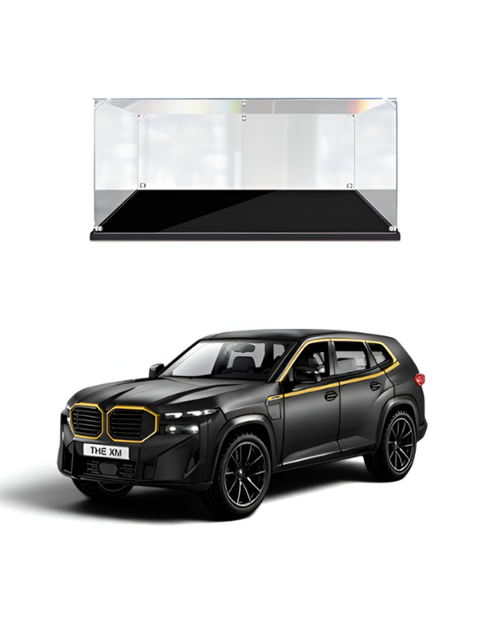 BMW XM Diecast Metal Toy Car Model 1:32 Scale Black Alloy Model Car with Acrylic Display Box MD27