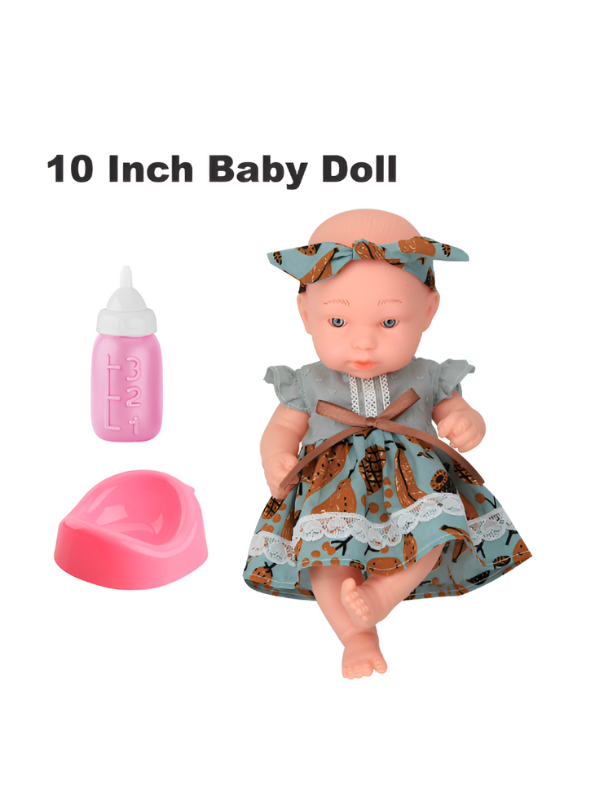 Babella - Soft Realistic Newborn Baby doll with Pacifier and Headband LMI15607.