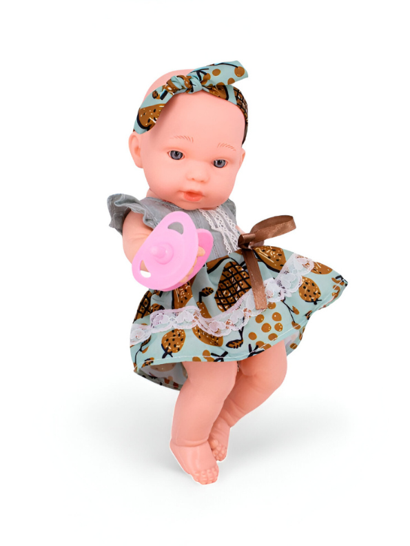 Babella - Soft Realistic Newborn Baby doll with Pacifier and Headband LMI15607.