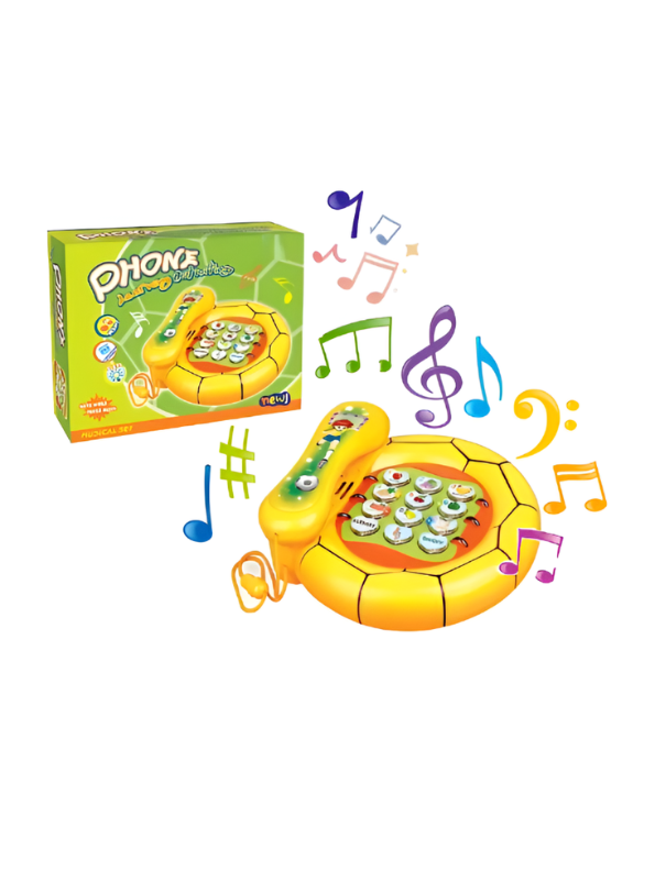 Baby Learning Phone Toy with Music & Lights LMI10345.