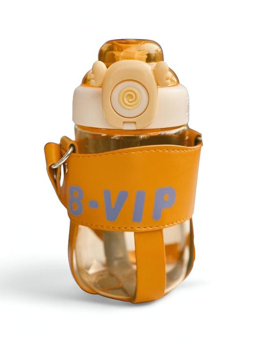 Orange - Baby Drink Bouncing Cup with Straw – Cute Mini Sports Cup for Toddlers NOV1340.