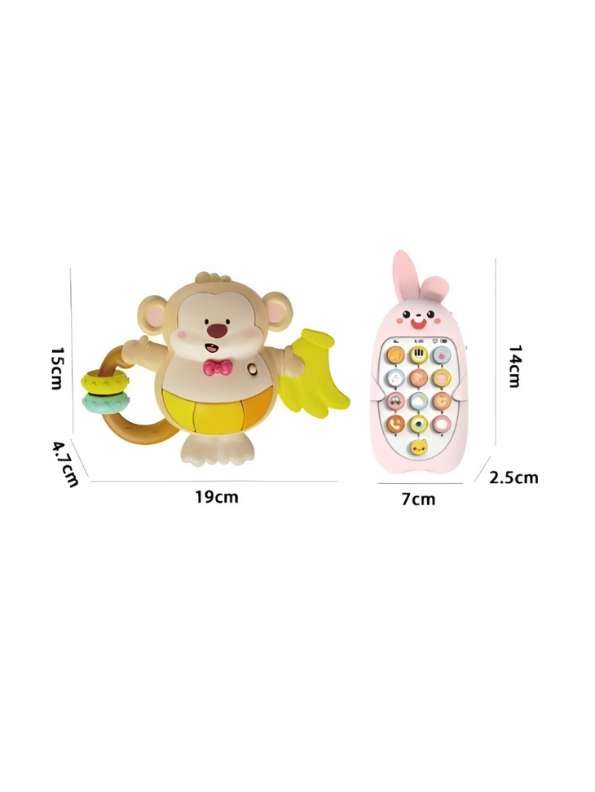 Banana Bunnies – Banana Monkey Baby Finger Piano, Musical Teether & Educational learning toy NX15652.