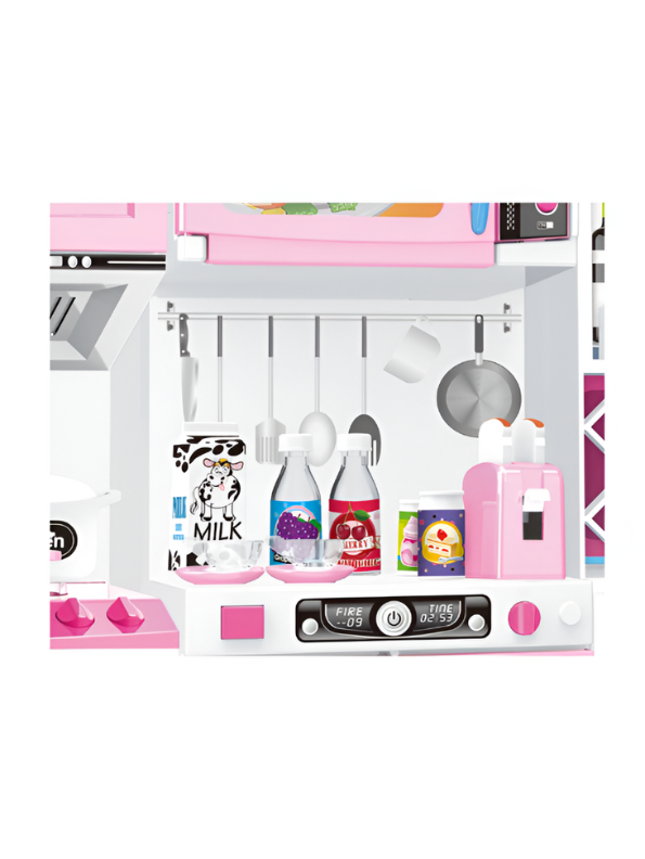 Barbie Kitchen Set – Deluxe Pretend Play Cooking Barbie Inspired Doll Set for Kids with Utensils, Opening Oven, Cupboard Doors & Realistic Kitchen Accessories LMI-818-156.