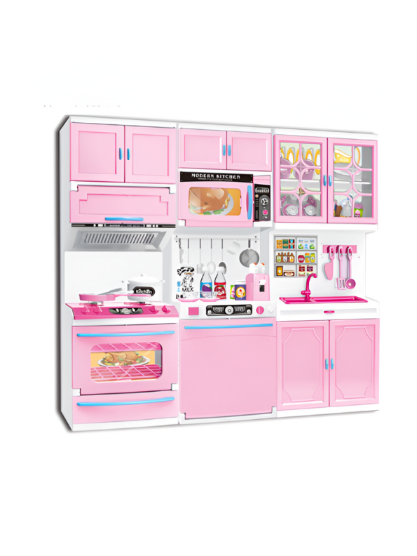 Barbie Kitchen Set – Deluxe Pretend Play Cooking Barbie Inspired Doll Set for Kids with Utensils, Opening Oven, Cupboard Doors & Realistic Kitchen Accessories LMI-818-156.