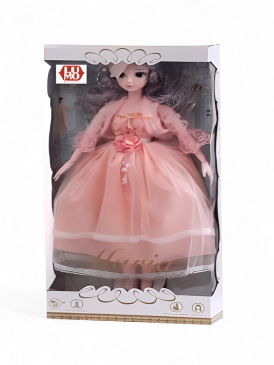 Barbie Princess Doll – Peach Gown | Royal Ballerina Toy | Perfect Gift for Girls LMI10474.