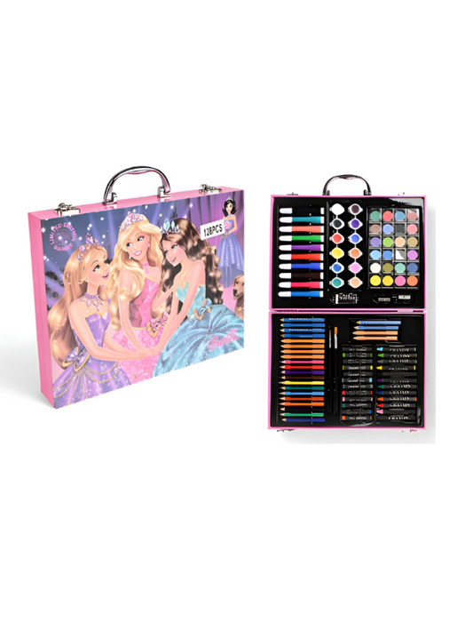 Barbie Limited Edition 128-Piece Art & Coloring Kit | Princess Briefcase with Art Supplies | Back to School Gift for Girls NOVHBC-188308.